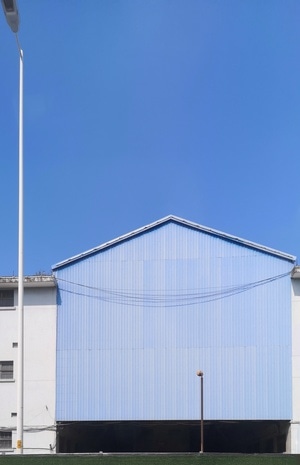 蓝-房屋-建筑-厂房-灯 图片素材