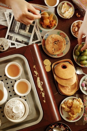 潮汕-下午茶-饼干-中式-食物 图片素材