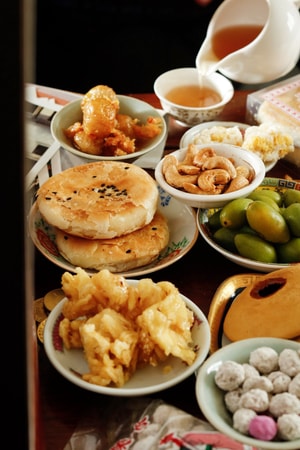 潮汕-下午茶-饼干-中式-食物 图片素材