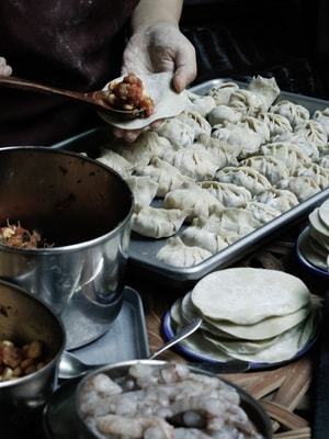 美食摄影-餐具-中餐-饺子-食物 图片素材