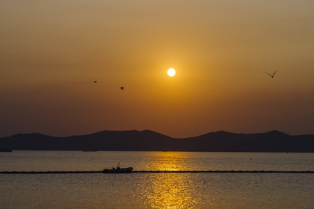日落-夕阳-太湖-风光-自然 图片素材