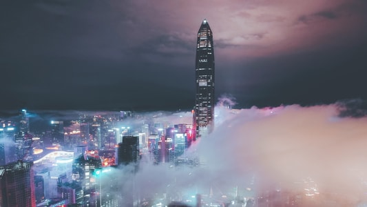 像素蜜蜂官方账号-城市夜景-爬楼-建筑-城市 图片素材
