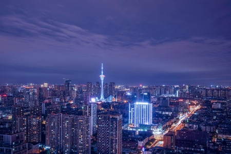 爱上成都-夜景-建筑-高楼-大厦 图片素材