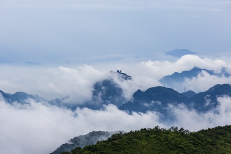 温州市-山-云雾-风光-风景 图片素材