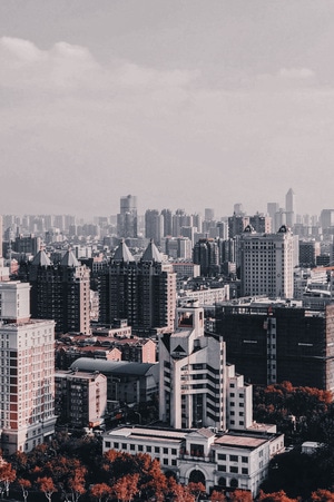 手机摄影-南通市-iphone-建筑-城市色彩 图片素材