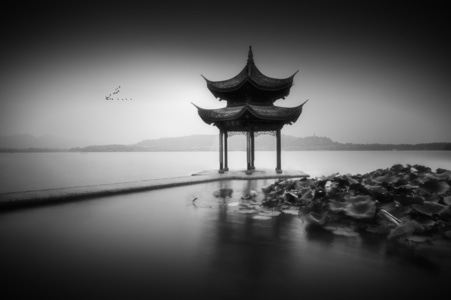 杭州-风景-艺术风光-黑白-尼康 图片素材