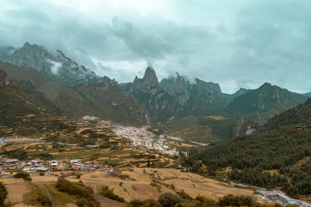 扎尕那-山谷-旅行-甘南-风景 图片素材