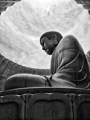我的2019-旅行-日本-大佛-黑白 图片素材