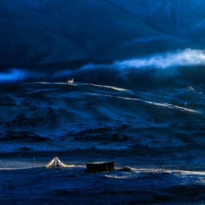 藏区-川西-措普沟-黎明-清晨 图片素材