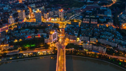 内江-风景-城市-航拍-城市 图片素材