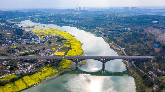 城市-风景-内江-河-河流 图片素材