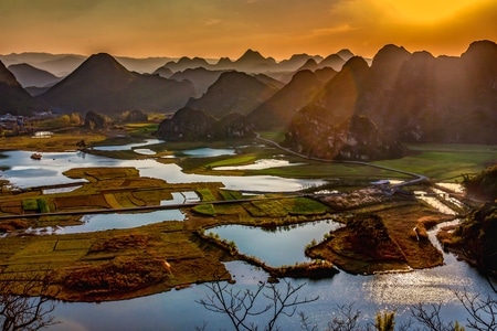 风光-自然-晨-普者黑-风景 图片素材