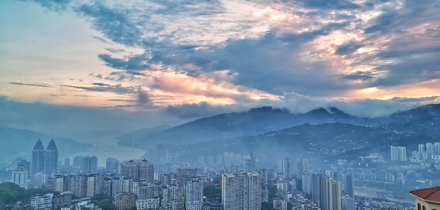 重庆市-云-清晨-云海-风光 图片素材