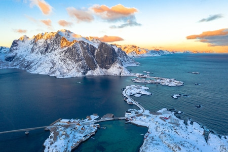 挪威旅行-最美旅行地-小众旅行地-罗弗敦群岛-极光观赏地 图片素材