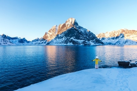 挪威旅行-最美旅行地-小众旅行地-罗弗敦群岛-极光观赏地 图片素材