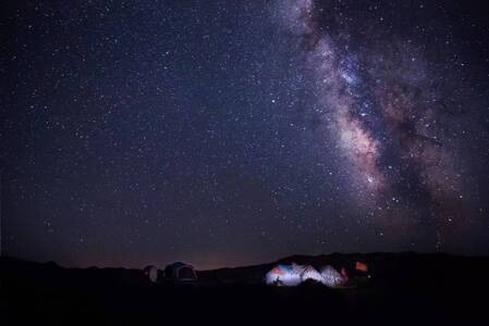 旅行-沙漠-星星-星空-银河 图片素材