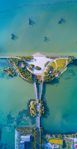 无锡-贡湖湾-太湖大道-彩虹步道-太湖大道 图片素材