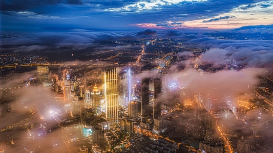 无锡-苏宁-夜景-夜景-城市风光 图片素材