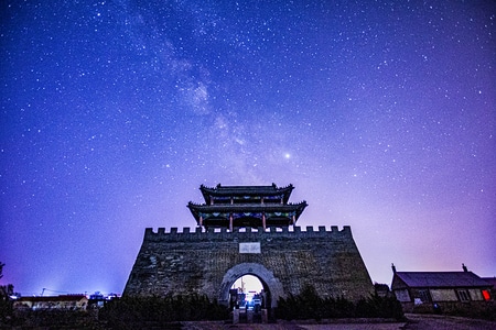 星空-成山卫-荣成-武宁门-银河 图片素材