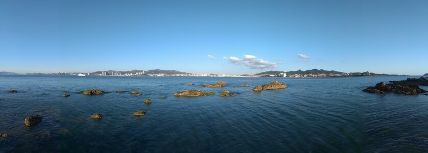 威海湾-大海-城市-天际线-威海湾 图片素材