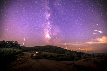 银河-星空-旷野星辰-初村-威海 图片素材
