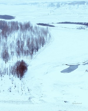 甘孜-冬天-原野-大雪-寒冷 图片素材