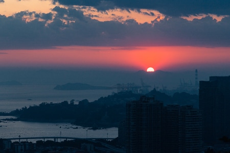 天空-日落-看你的城市-70周年-我和我的祖国 图片素材