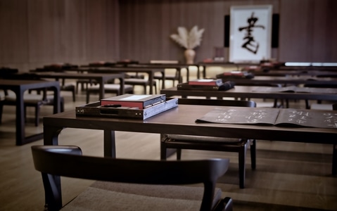 静物-桌子-椅子-私塾-学堂 图片素材
