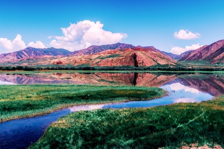 风景-色彩-云-湖泊-晴朗 图片素材