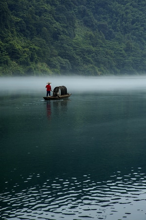 风光-生态-江湖-仙境-渔民 图片素材