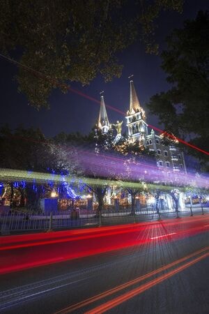 夜景-深圳-风光-建筑-教堂 图片素材