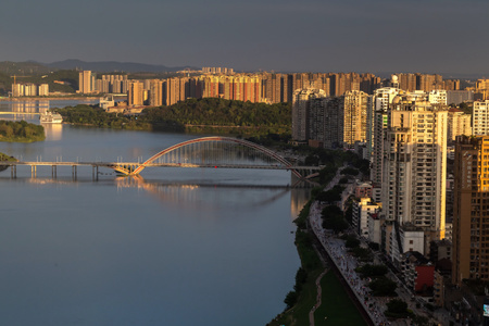 绵阳市-风景-风光-城市-高楼 图片素材