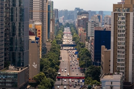 风光-城市-临园路-城市-建筑 图片素材