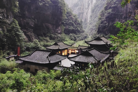 手机摄影-风光-武隆天坑-风景-天福驿站 图片素材