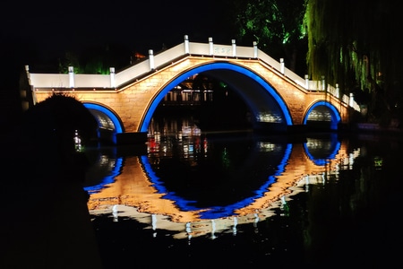 手机摄影-风光-桥-拱桥-夜景 图片素材