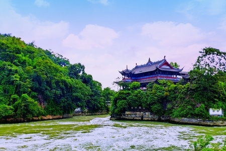 手机摄影-风光-房屋-风景-河流 图片素材