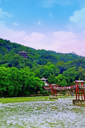 手机摄影-风光-桥-木桥-河流 图片素材