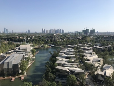 俯瞰-鹿湖-社区-天府新区-城市 图片素材