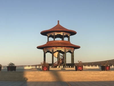 黑龙江-抚远-东极-建筑-亭子 图片素材