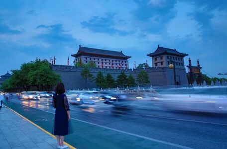 人文-生活-车流-车水马龙-光轨 图片素材