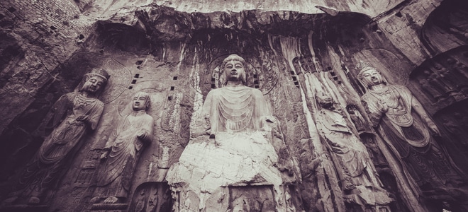 人文-旅行-风景-卢舍那大佛-石雕 图片素材
