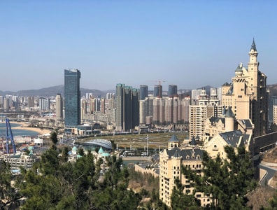 星海-城堡-建筑群-手机摄影-春天 图片素材