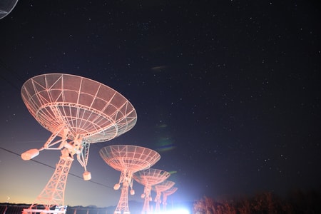 天文台-星空星轨-夜景-天文台-夜景 图片素材