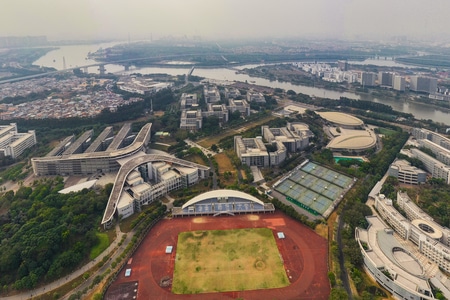 学校-广州-大学城-华南师大-航拍 图片素材