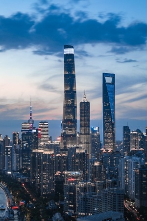 蓝-佳能-都市-上海-这是你的城市 图片素材
