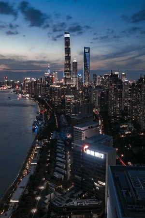 城市-上海-夜景-四件套-佳能 图片素材
