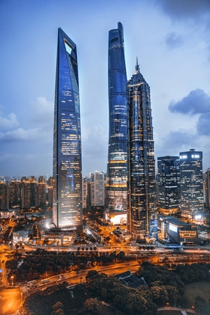 蓝-佳能-都市-上海-城市 图片素材
