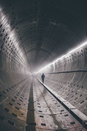 城市-上海-城市-隧道-通道 图片素材