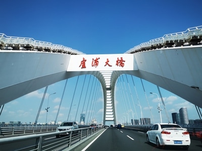 看你的城市-随拍-国庆一日-桥-卢浦大桥 图片素材