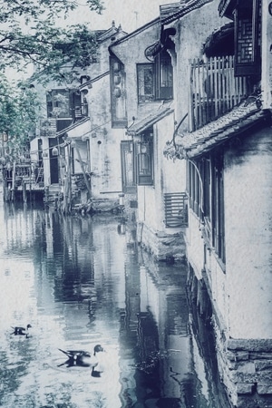 城市色彩-城市天际线-创意后期-诗情画意-画意摄影 图片素材